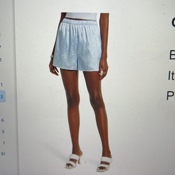 Open Edit Satin Jacquard Shorts - Picture 2 of 4